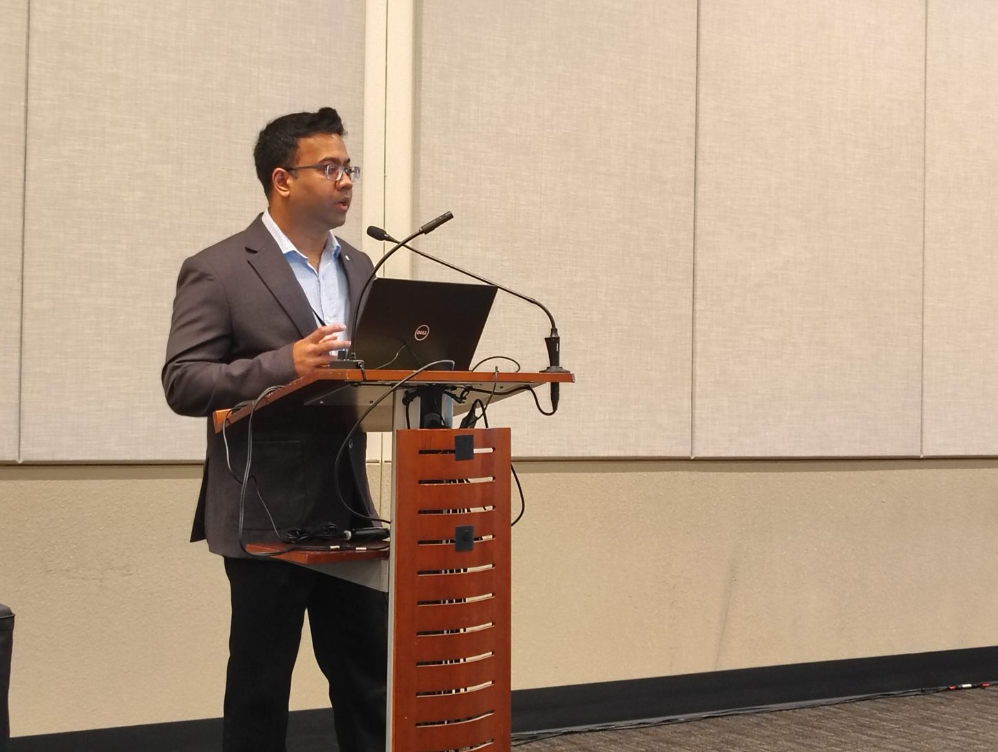 Mehmud Iqbal presenting at ASHRAE technical presentation