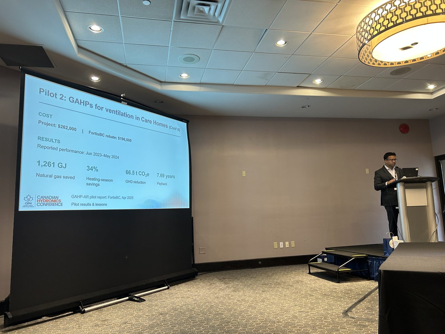 Mehmud Iqbal presenting at Canadian Hydronics Conference